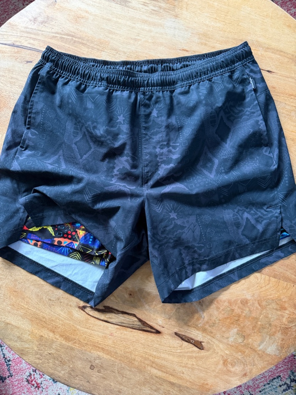 Men's Black Athletic Running Shorts with Inner Liner